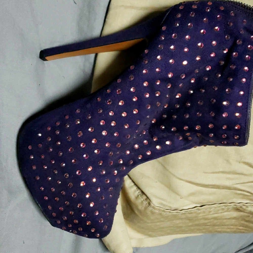 Wild Pair Purple Platform Booties